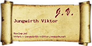 Jungwirth Viktor névjegykártya